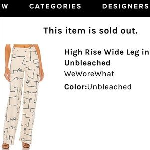 WeWoreWhat High Rise Wide Leg pant size 26 - New with tags!!